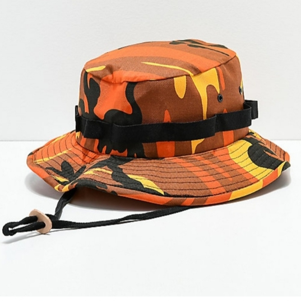 Rothco Jungle Orange Camo Bucket Hat. Unisex! SOLD
